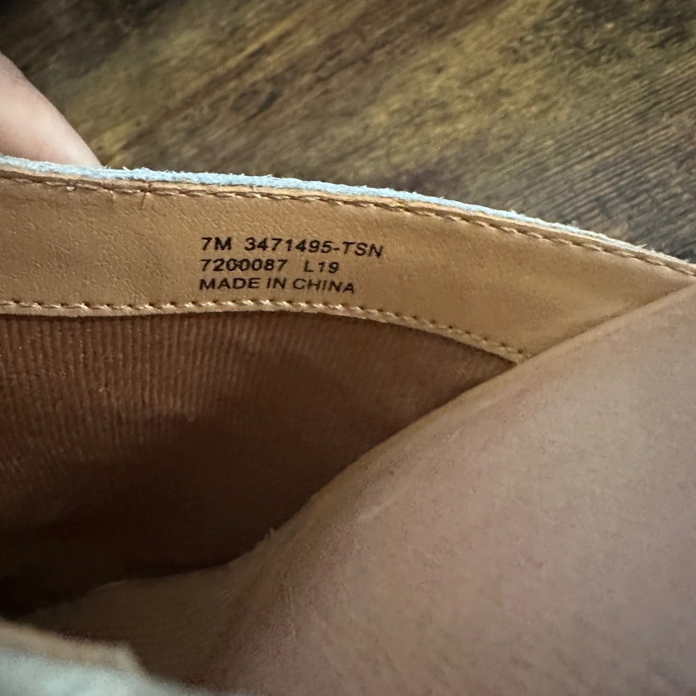 Frye and Co. Jacy Mules Womens 7 Tan Snakeskin Embossed Leather Block Heel - Picture 9 of 10